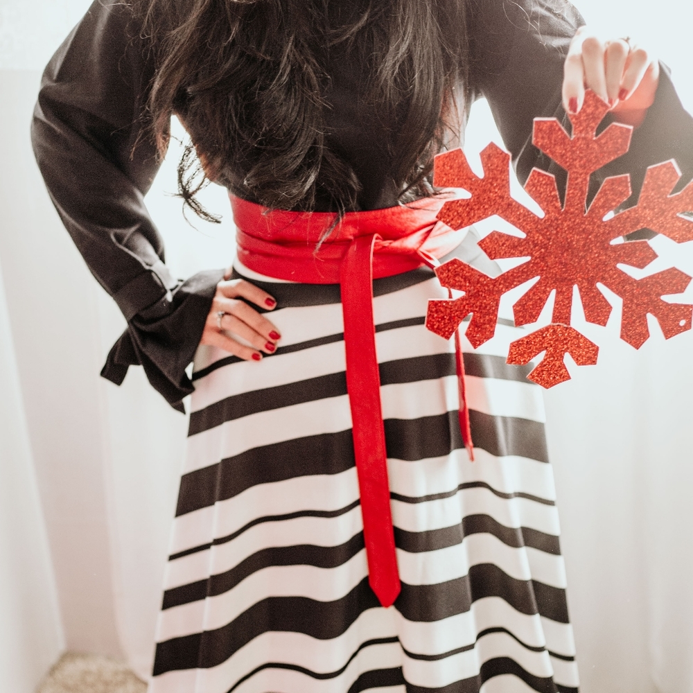 Black and white ball skirt